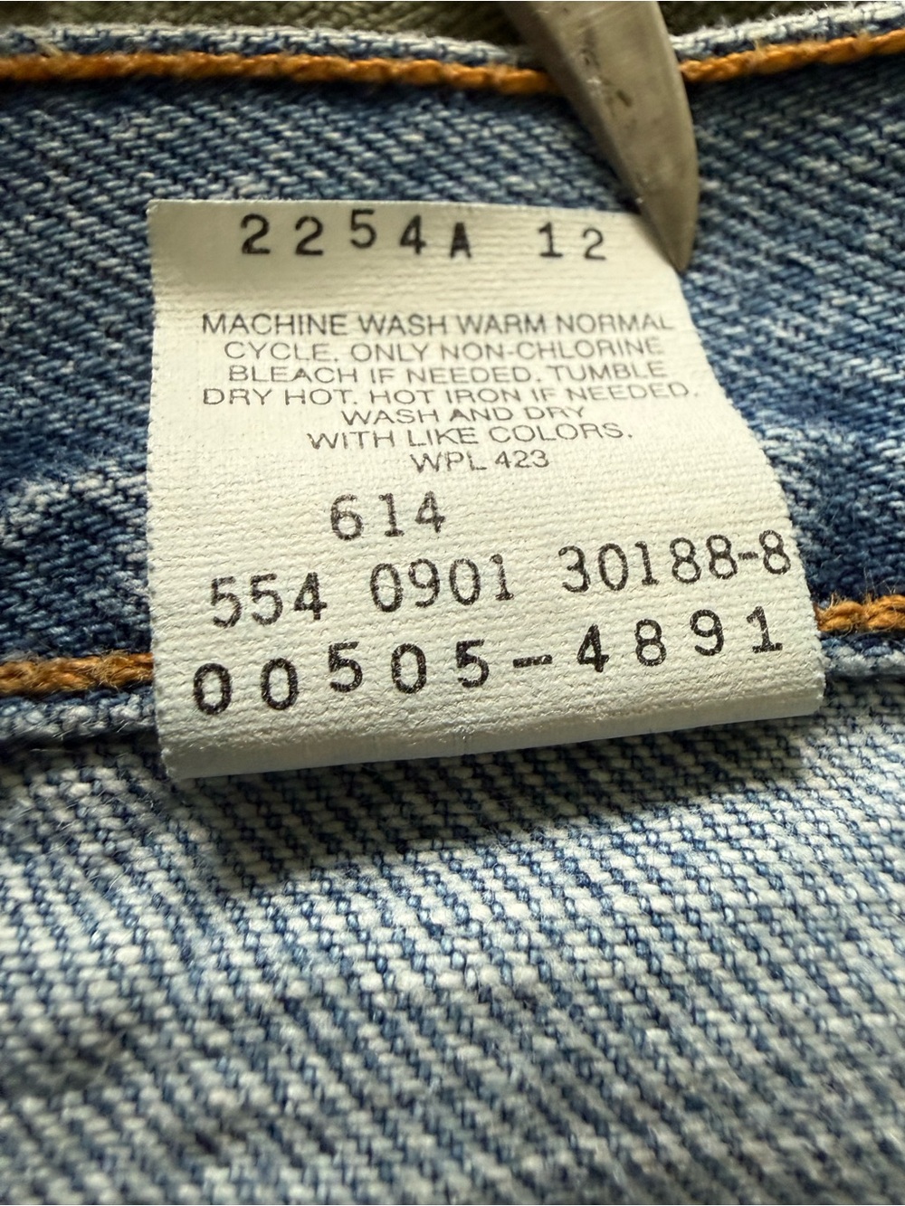 🔥 Vintage Levi’s 505 Jeans USA 34x30 Regular Fit Straight Leg 100% Cotton Denim - Picture 5 of 14